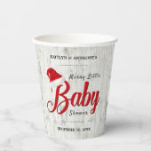 Merry Little Christmas Baby Shower Pappbecher (Vorderseite)