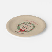 Merry Little Christmas Baby Shower Pappteller (Schrägansicht)