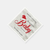 Merry Little Christmas Baby Shower Serviette (Ecke)