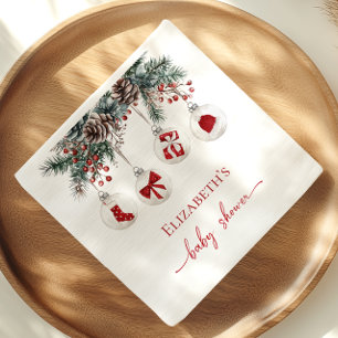 Merry Little Christmas Baby Shower Serviette