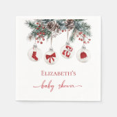 Merry Little Christmas Baby Shower Serviette (Vorderseite)