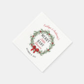 Merry Little Christmas Baby Shower Serviette (Ecke)