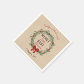 Merry Little Christmas Baby Shower Serviette (Ecke)