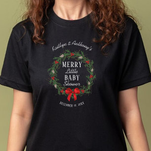 Merry Little Christmas Baby Shower T-Shirt