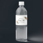 Merry Little Christmas Baby Shower Wasserflaschenetikett<br><div class="desc">Rustikales Baby-Duschwasser-Flaschenetikett mit Aquarell-Illustration von Weihnachtsbotanicals und Gewürzen.</div>