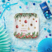 Merry Little Christmas Birthday Pappteller (Party)