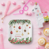 Merry Little Christmas Birthday Pappteller (Party)