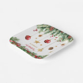 Merry Little Christmas Birthday Pappteller (Gewinkelt)