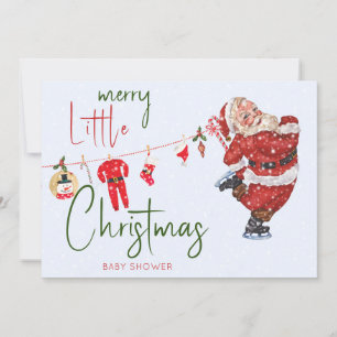 Merry Little Christmas Boy Girl Winter Baby Shower Einladung