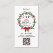 Merry Little Christmas Brautparty Gift Register Begleitkarte (Vorderseite)