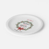 Merry Little Christmas Brautparty Pappteller (Schrägansicht)