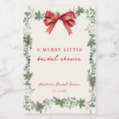 Merry Little Christmas Bridal Shower Favor Labels Lebensmitteletikett (Einzelnes Label)