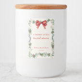 Merry Little Christmas Bridal Shower Favor Labels Lebensmitteletikett (Vorderseite)