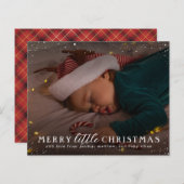 Merry Little Christmas | Budget Holiday Foto Card (Vorne/Hinten)