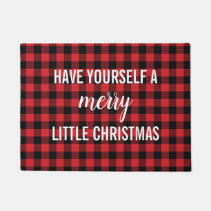 Merry Little Christmas Buffalo Karo Kariert Doorma Fußmatte