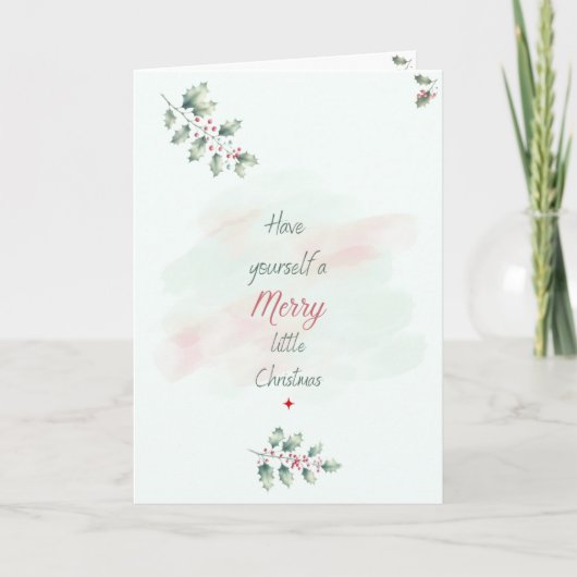 Merry Little Christmas Card Karte (Vorderseite)