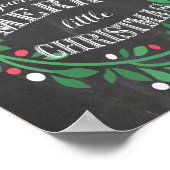 Merry Little Christmas Chalkboard Print Poster (Ecke)