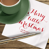 Merry Little Christmas Custom Serviette