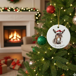 Merry Little Christmas Donkey, Brauch Keramik Ornament