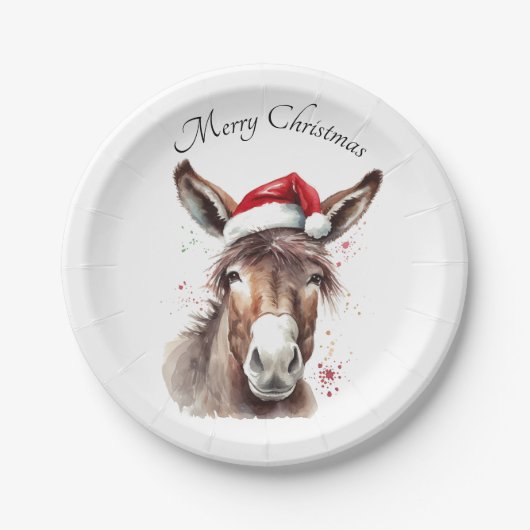 Merry Little Christmas Donkey, Brauch Pappteller (Vorderseite)