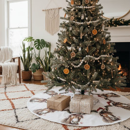 Merry Little Christmas Donkey, Brauch Polyester Weihnachtsbaumdecke