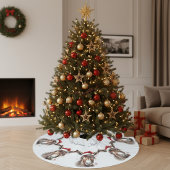 Merry Little Christmas Donkey, Brauch Polyester Weihnachtsbaumdecke