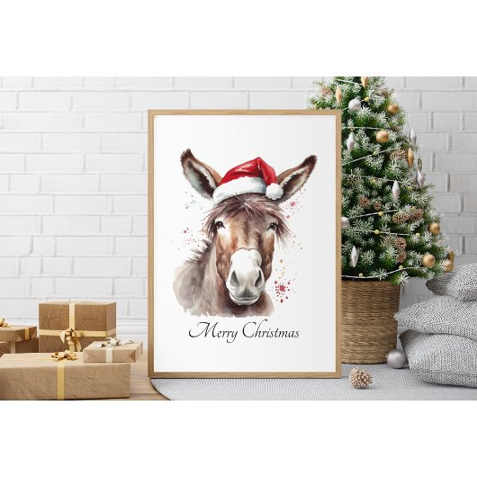 Merry Little Christmas Donkey, Brauch Poster