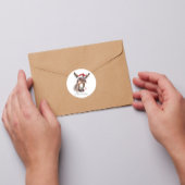 Merry Little Christmas Donkey, Brauch Quadratischer Aufkleber