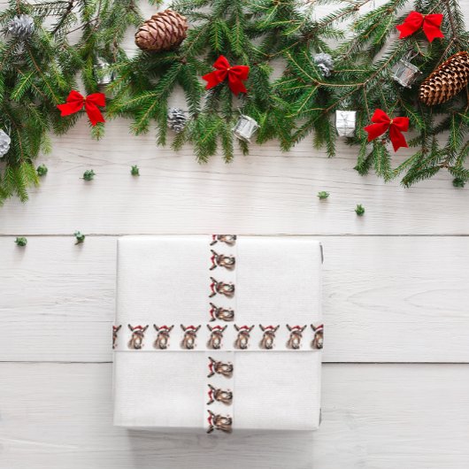 Merry Little Christmas Donkey Satinband