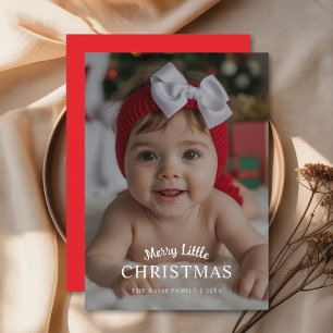 Merry Little Christmas Family Foto Card Feiertagskarte