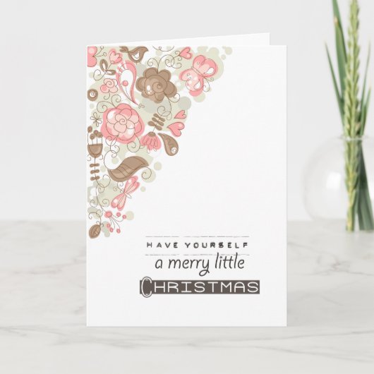 Merry Little Christmas Feiertagskarte (Vorderseite)