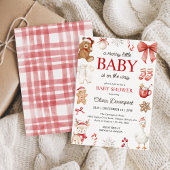 Merry Little Christmas Festive Winter Baby Shower Einladung