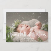 Merry Little Christmas Foto Feiertagskarte (Vorderseite)