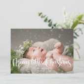 Merry Little Christmas Foto Feiertagskarte (Stehend Vorderseite)