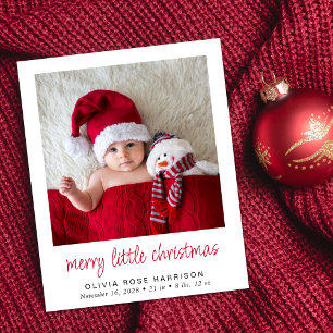 Merry Little Christmas Foto Geburtserklärung