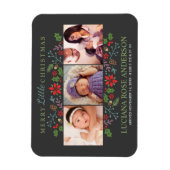 Merry Little Christmas Foto Geburtserklärung Magnet (Vertikal)