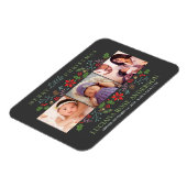 Merry Little Christmas Foto Geburtserklärung Magnet (Linke Seite)