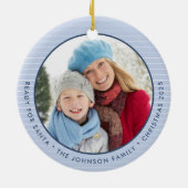 Merry Little Christmas Foto Keramik Ornament (Hinten)