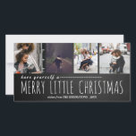 Merry Little Christmas Four Foto Chalkboard Feiertagskarte<br><div class="desc">Merry Little Christmas Four Foto Chalkboard</div>