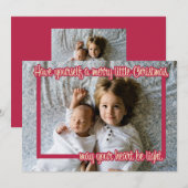Merry Little Christmas Frame Card Feiertagskarte (Vorne/Hinten)