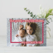 Merry Little Christmas Frame Card Feiertagskarte (Stehend Vorderseite)