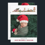 Merry Little Christmas | Geburtsankündigung<br><div class="desc">Einfache Aquarellbilder machen diese minimalen Ankündigungen von Fotos einfach stilvoll. Whimsikes gerahmtes Foto vorne mit Platz für 3 mehr und Geburtsstatistiken auf der Rückseite. Diese professionell gestalteten Geburtsankündigungen sind schnell anpassbar. Es ist der perfekte Weg, den Liebsten die neueste Ergänzung zu zeigen. Fügen Sie diesem Design Ihre benutzerdefinierte Formulierung hinzu,...</div>