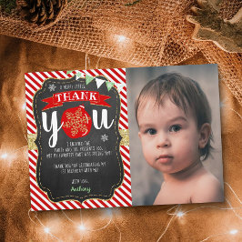 Merry Little Christmas Geburtstag Foto Dankeskarte