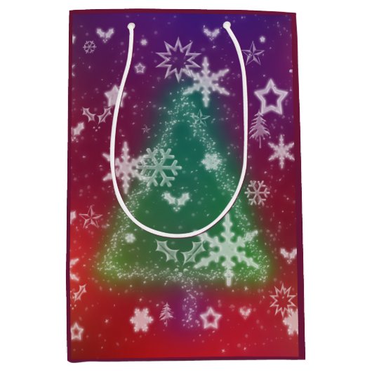 Merry Little Christmas Geschenktasche Mittlere Geschenktüte (Vorderseite)