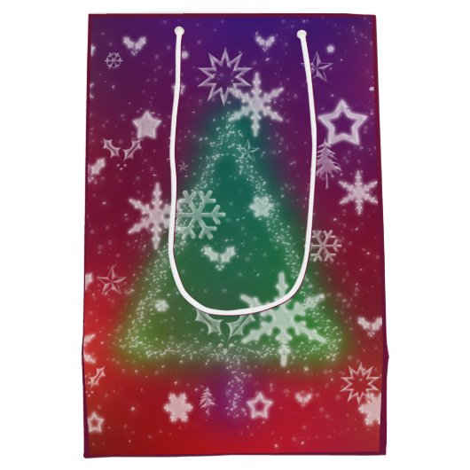 Merry Little Christmas Geschenktasche Mittlere Geschenktüte (Rückseite)