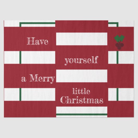 "Merry Little Christmas" - Gewebepapier Seidenpapier (Vorderseite)