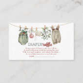 Merry Little Christmas Girl Clothes Diaper Raffle Begleitkarte (Vorderseite)