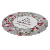 Merry Little Christmas Gnome Santas Elf Snowflakes Schneidebrett (Ecke)