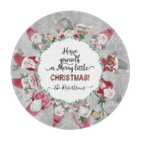 Merry Little Christmas Gnome Santas Elf Snowflakes