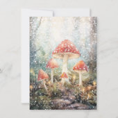 Merry Little Christmas Gnome Toadstool Mushroom Einladung (Rückseite)